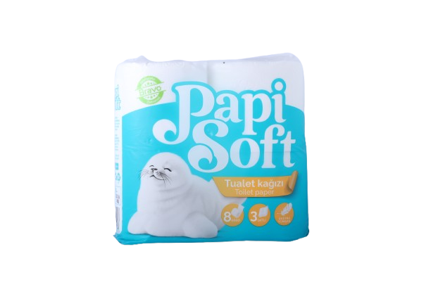 Papisoft tualet kağızı 3 qat 8 ədəd